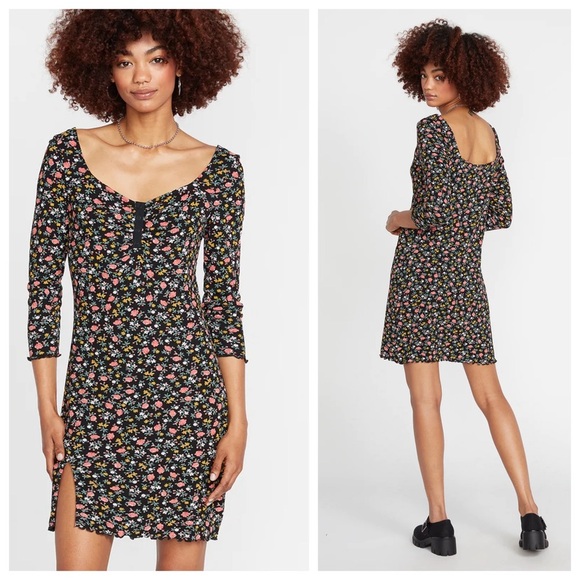 NWT Volcom Juniors' Stone Steezee Printed Mini Dress, size XSmall - Picture 7 of 10